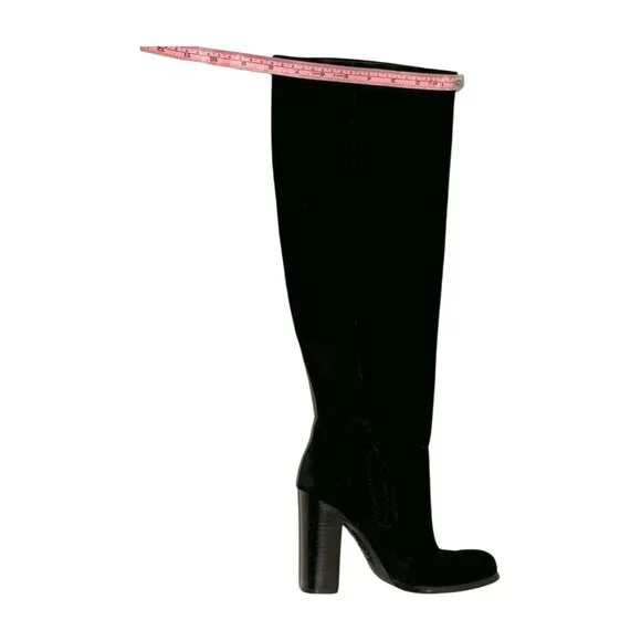 Sam Edelman Black Suede Leather Boots Size 5.5 - Picture 4 of 7